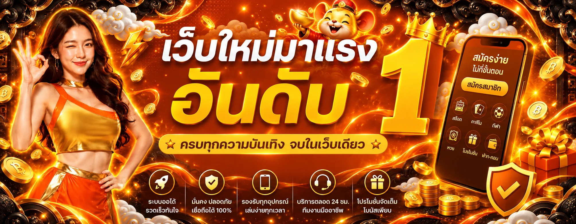 แบนเนอร์ THESUN789 สล็อตรวมค่ายเกมยอดนิยม